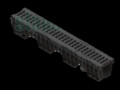 Лоток водоотводный PolyMax Basic пластиковый с решеткой ячеистой пластиковой кл. A (к-т) 08000811-М