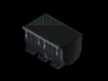 Лоток PolyMax пластиковый с решеткой ячеистой чугунной ВЧ кл. D400 (к-т) 0890044